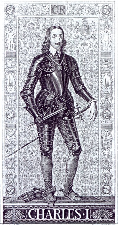 Rey Carlos I, dibujado por J.L.Williams y grabado por A.Bourne de Anthony van Dyck